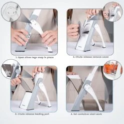 Ntech Mandoline Groentesnijder Keukensnijder ­– Mandoline Snijmachine -Handmatig –Schijfjes / Blokjes / Reepjes / Julliene - Friteuse Aardappelsnijder -Merkloos Winkel 1200x1200 2329