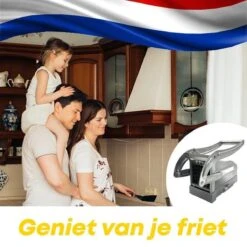 Yugn DeLux Frietsnijder - Roestvrijstaal - Zilver - Incl. Schiller -Merkloos Winkel 1200x1200 2331