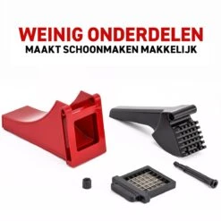 Merkloos Frietsnijder - Patatsnijder - Groentesnijder - Roestvrijstalen Snijrooster - Raspen, Schillers & Snijders - Rood -Merkloos Winkel 1200x1200 2334