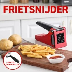 Merkloos Frietsnijder - Patatsnijder - Groentesnijder - Roestvrijstalen Snijrooster - Raspen, Schillers & Snijders - Rood -Merkloos Winkel 1200x1200 2335