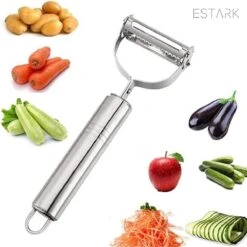 ESTARK® Dunschiller - Julienne & Groenteschiller - Groentesnijder - Uiensnijder - Spiraalsnijder - Juliennerasp - Juliennesnijder - Sliertensnijder - Multifunctionele Groenten Schiller Aardappel Schiller - Dunschiller RVS 23 ESTARK® Dunschiller - Julienne & Groenteschiller - Groentesnijder - Uiensnijder - Spiraalsnijder - Juliennerasp - Juliennesnijder - Sliertensnijder - Multifunctionele Groenten Schiller Aardappel Schiller - Dunschiller RVS -Merkloos Winkel 1200x1200 2378