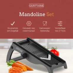 Gustuine Mandoline Keukensnijder - Multifunctionele Groentesnijder & Frietsnijder - Rasp & Kaasrasp - Incl. E-Book -Merkloos Winkel 1200x1200 2382