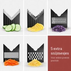 Gustuine Mandoline Keukensnijder - Multifunctionele Groentesnijder & Frietsnijder - Rasp & Kaasrasp - Incl. E-Book -Merkloos Winkel 1200x1200 2386