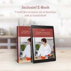 Gustuine Mandoline Keukensnijder - Multifunctionele Groentesnijder & Frietsnijder - Rasp & Kaasrasp - Incl. E-Book -Merkloos Winkel 1200x1200 2387