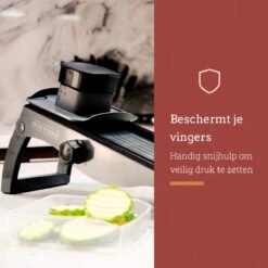 Gustuine Mandoline Keukensnijder - Multifunctionele Groentesnijder & Frietsnijder - Rasp & Kaasrasp - Incl. E-Book -Merkloos Winkel 1200x1200 2388