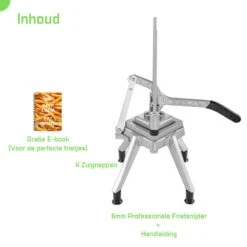 Thuys Patatsnijder - Frietsnijder 6mm - Fritessnijder Met Zuignoppen Zuignappen - Makkelijk Schoonmaken - Profesioneel - Aluminium + RVS - Gratis E-book Voor De Lekkerste Friet -Merkloos Winkel 1200x1200 2423