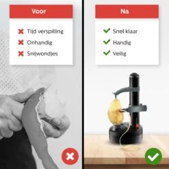 Avint Goods Elektrische Aardappelschiller - Schiller - Groentesnijder - Appelschilmachine - Dunschiller - Incl 4 X Reserve Aardappelschilmesjes - Automatisch - Snel, Veilig & Eenvoudig Schillen - Zwart -Merkloos Winkel 1200x1200 2439