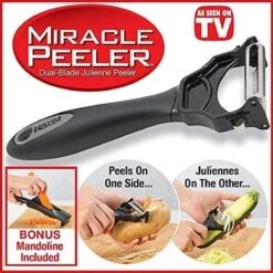 2in1 Miracle Peeler - Zwart - Kunststof - Dunschiller + Julienne Snijder - Bekend Van TV- Complete Set 11 2in1 Miracle Peeler - Zwart - Kunststof - Dunschiller + Julienne Snijder - Bekend Van TV- Complete Set -Merkloos Winkel 1200x1200 2441