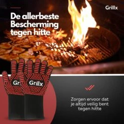 GrillX Hittebestendige Handschoenen - 2 Stuks - Ovenwanten - BBQ Handschoenen Tot 500°C - Ovenhandschoenen - BBQ Accesoires -Merkloos Winkel 1200x1200 245