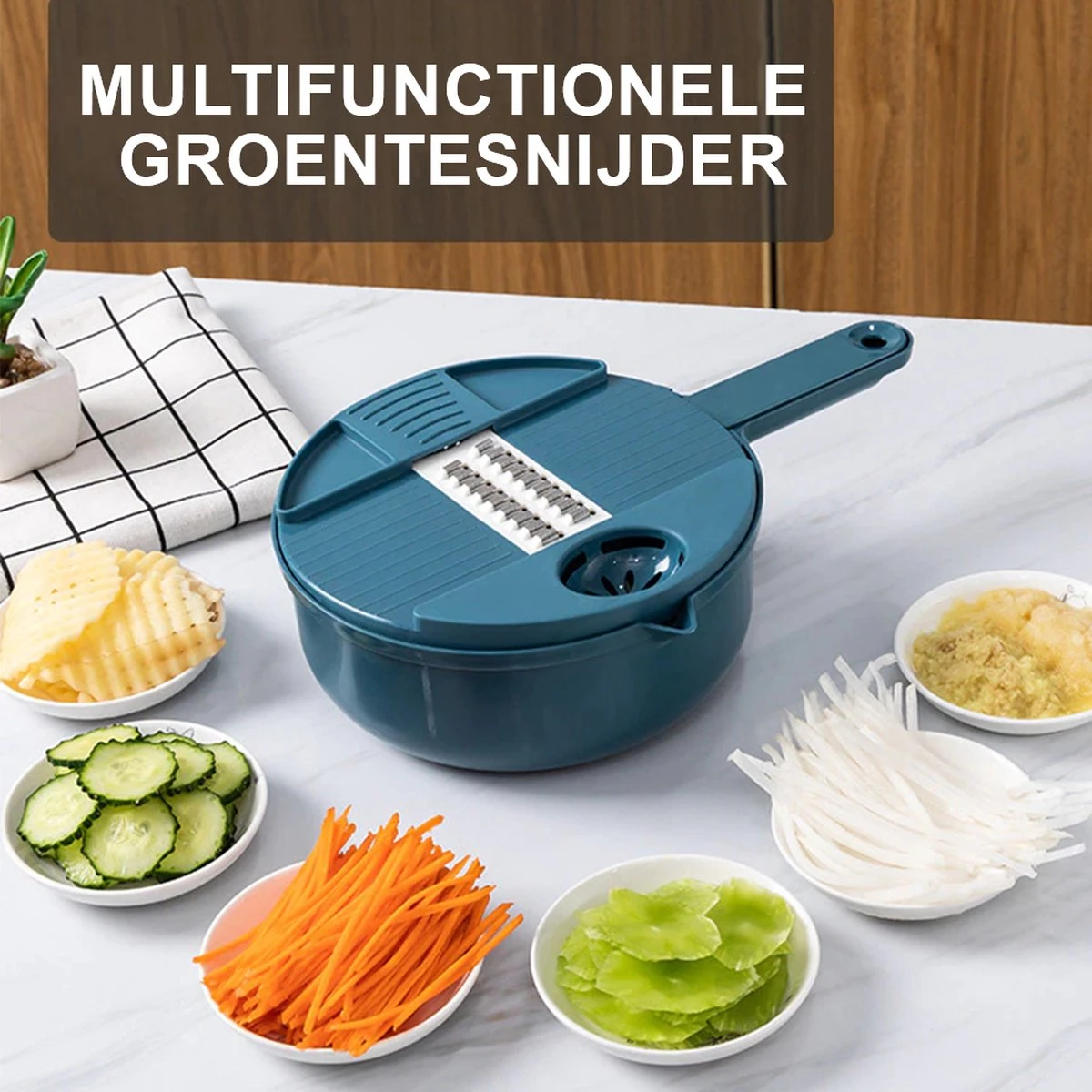 KitchenPrince Multifunctionele Groentesnijder - Mandoline Slicer Dicer - Groentesnijder - Uiensnijder - Fruitsnijder - Keukensnijder - Persen - Mandoline Keukensnijder - Fruitperser - Appelsnijder - Rasp 1 KitchenPrince Multifunctionele Groentesnijder - Mandoline Slicer Dicer - Groentesnijder - Uiensnijder - Fruitsnijder - Keukensnijder - Persen - Mandoline Keukensnijder - Fruitperser - Appelsnijder - Rasp