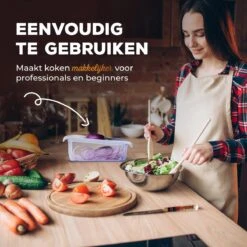 Estus QuickSlicer Mandoline Keukensnijder - Groentesnijder - Uiensnijder - Spiraalsnijder - Roestvrij Staal - Vingerbeschermer - 6 Opzetstukken -Merkloos Winkel 1200x1200 2459