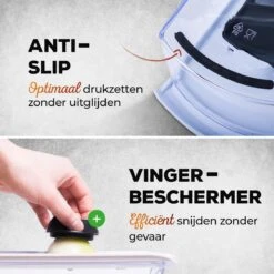 Estus QuickSlicer Mandoline Keukensnijder - Groentesnijder - Uiensnijder - Spiraalsnijder - Roestvrij Staal - Vingerbeschermer - 6 Opzetstukken -Merkloos Winkel 1200x1200 2461