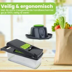 Acestore - Luxe Groentesnijder + Gratis E-Book! - Keukensnijder - Keukenmachine - Mandoline Slicer - Multifunctioneel - 12 In 1 -Met Opvangbak -Merkloos Winkel 1200x1200 2465