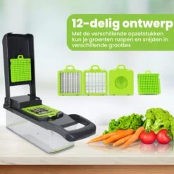 Acestore - Luxe Groentesnijder + Gratis E-Book! - Keukensnijder - Keukenmachine - Mandoline Slicer - Multifunctioneel - 12 In 1 -Met Opvangbak -Merkloos Winkel 1200x1200 2468