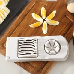 HGMD® Eiersnijder 2 In 1 - Wit - Roestvrij Staal - Vaatwasser Bestendig - Champignonsnijder - Eiersnijder Rvs - Eiersnijder Vaatwasserbestendig -Merkloos Winkel 1200x1200 2549