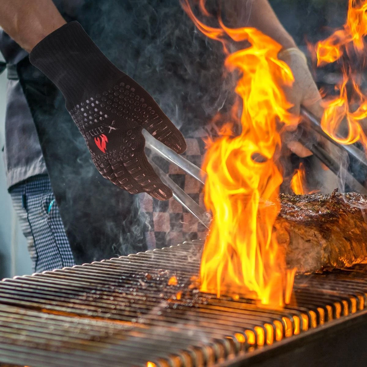 Xamax BBQ Handschoenen - Ovenwanten - Hittebestendige Handschoen - Bbq Accessoires - Tot 500°C - Ovenhandschoenen - 2 Stuks 2 Xamax BBQ Handschoenen - Ovenwanten - Hittebestendige Handschoen - Bbq Accessoires - Tot 500°C - Ovenhandschoenen - 2 Stuks - Afbeelding 2