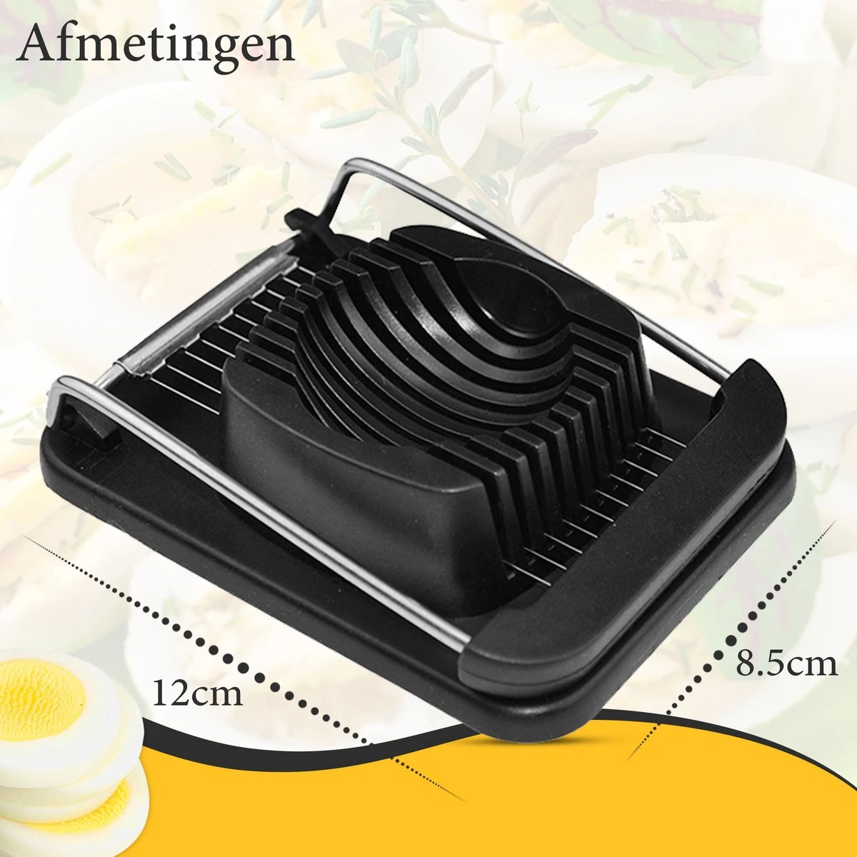 ProudProducts Eiersnijder – Eisnijder - Keukengerei – Vaatwasserbestendig – Kunststof - Zwart 8 ProudProducts Eiersnijder – Eisnijder - Keukengerei – Vaatwasserbestendig – Kunststof - Zwart - Afbeelding 8