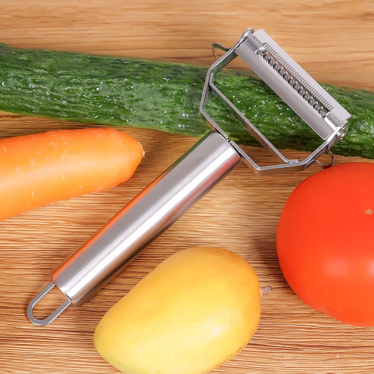 Merkloos Dunschiller - Julienne & Groenteschiller - Groentesnijder - Uiensnijder - Spiraalsnijder - Sliertensnijder - Multifunctionele 4 Merkloos Dunschiller - Julienne & Groenteschiller - Groentesnijder - Uiensnijder - Spiraalsnijder - Sliertensnijder - Multifunctionele - Afbeelding 4