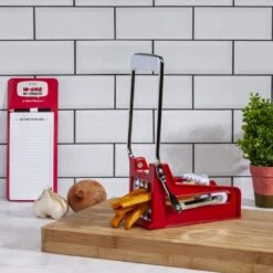 Merkloos Frietsnijder - Patatsnijder - Groentesnijder - Raspen, Schillers & Snijders - Rood