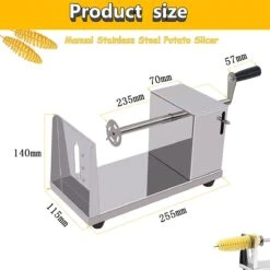 Uten - Spiraalsnijder Aardappel - Groente Slicer - Fruit Slicer - Frietsnijders - Voor Fruit, Aardappelen, Tornado Chips, Komkommers Of Wortels(RVS) -Merkloos Winkel 1200x1200 2571