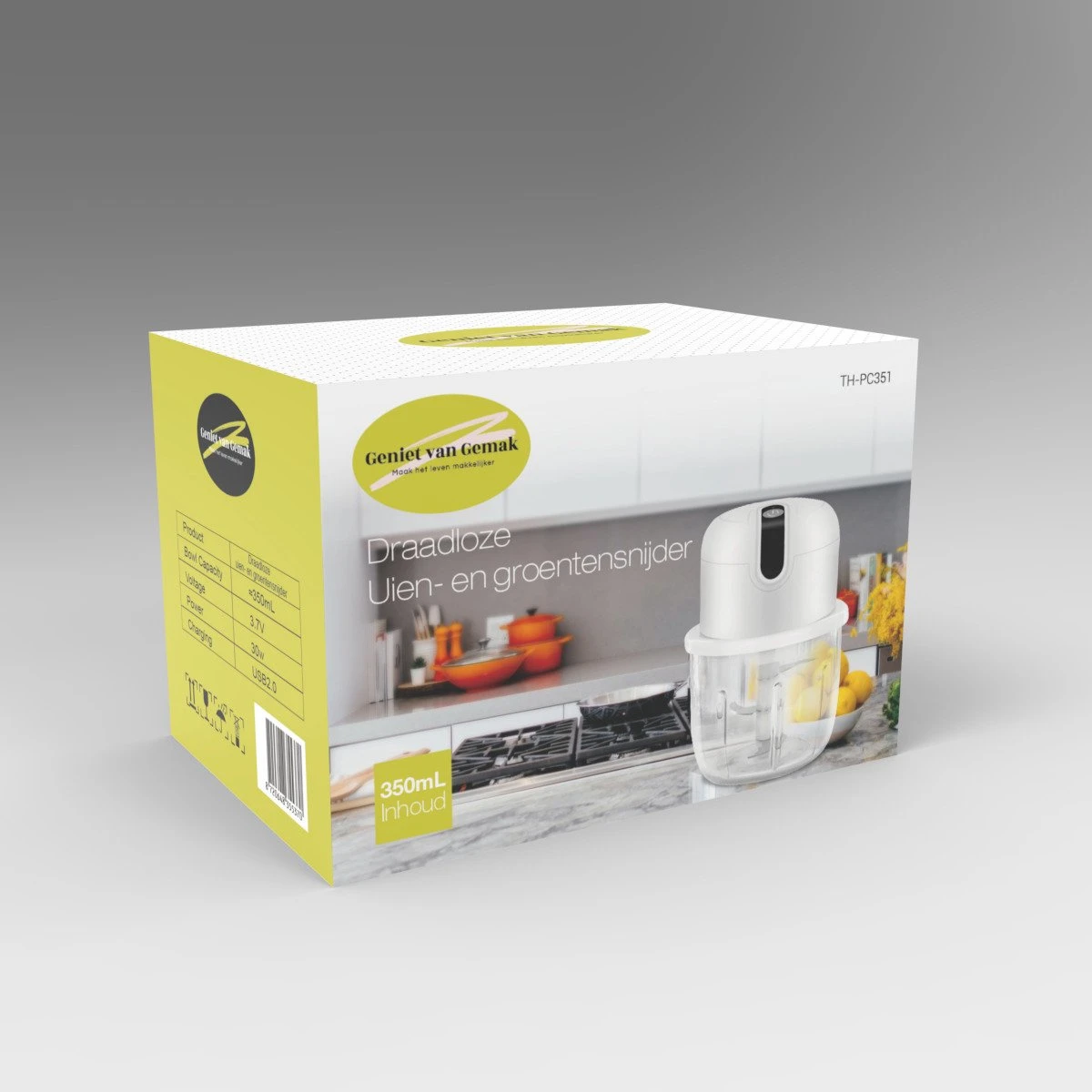 Geniet Van Gemak® | Elektrische Uiensnijder | Voor Al Je Groenten, Kruiden Of Knoflook | Oplaadbaar | Draadloos | Compact 6 Geniet Van Gemak® | Elektrische Uiensnijder | Voor Al Je Groenten, Kruiden Of Knoflook | Oplaadbaar | Draadloos | Compact - Afbeelding 6