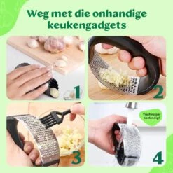 Mister Mill Knoflookpers Gemberrasp Set - Lookpers - Knoflook Pers - Gemberpers - Knoflooksnijder - Knoflookpeller - Garlic Press -Merkloos Winkel 1200x1200 2727
