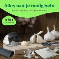 Mister Mill Knoflookpers Gemberrasp Set - Lookpers - Knoflook Pers - Gemberpers - Knoflooksnijder - Knoflookpeller - Garlic Press -Merkloos Winkel 1200x1200 2728
