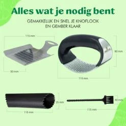 Mister Mill Knoflookpers Gemberrasp Set - Lookpers - Knoflook Pers - Gemberpers - Knoflooksnijder - Knoflookpeller - Garlic Press -Merkloos Winkel 1200x1200 2732