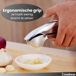 Ironbear® Knoflookpers - Gemberpers - Roestvrij Staal - Handpers - Vaatwasser Bestendig 9 Ironbear® Knoflookpers - Gemberpers - Roestvrij Staal - Handpers - Vaatwasser Bestendig -Merkloos Winkel 1200x1200 2763
