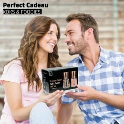 Peper En Zoutmolen Set Van 2 - Koperen Pepermolen En Zoutmolen - Koper RVS - Verstelbare Maalgraad - Bamboe Houder -Merkloos Winkel 1200x1200 2795