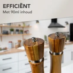 Nimma® Peper En Zoutmolen Set - Incl Navul Lepel - Verstelbare Maalgraad - Acacia Hout -Merkloos Winkel 1200x1200 2802