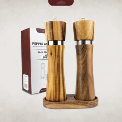 Nimma® Peper En Zoutmolen Set - Incl Navul Lepel - Verstelbare Maalgraad - Acacia Hout -Merkloos Winkel 1200x1200 2803
