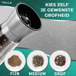 Peper En Zoutmolen Set - RVS Zout En Peperstel - Zoutvaatje En Pepermolen - 2 In 1 -Merkloos Winkel 1200x1200 2814