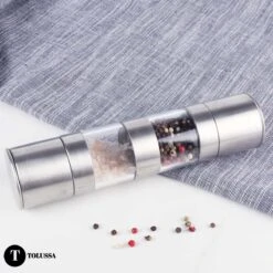 Tolussa Pepermolen En Zoutmolen 2in1 - Peper En Zoutmolen Set - Handmatig - RVS -Merkloos Winkel 1200x1200 2847