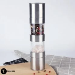 Tolussa Pepermolen En Zoutmolen 2in1 - Peper En Zoutmolen Set - Handmatig - RVS -Merkloos Winkel 1200x1200 2848