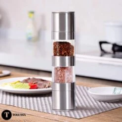 Tolussa Pepermolen En Zoutmolen 2in1 - Peper En Zoutmolen Set - Handmatig - RVS -Merkloos Winkel 1200x1200 2849