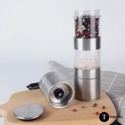 Tolussa Pepermolen En Zoutmolen 2in1 - Peper En Zoutmolen Set - Handmatig - RVS -Merkloos Winkel 1200x1200 2850