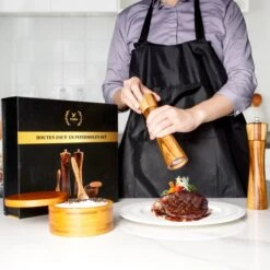 Sybra - Peper En Zoutmolen Set - Inclusief Serveerbakje - Pepermolen - Zoutmolen - Acacia Hout - Instelbare Maalgraad - Duurzaam -Merkloos Winkel 1200x1200 2861