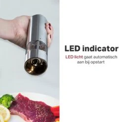 Vivid Green Elektrische Peper En Zoutmolen Set - Zoutstellen - Zoutmolen - Kruidenmolen - Zout En Pepermolen Set - Incl. Houder - RVS -Merkloos Winkel 1200x1200 2871