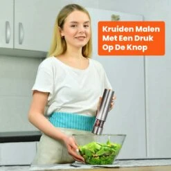 Elektrische Zout- En Pepermolen - Set 2 Stuks - RVS - Met LED-verlichting - Grofheid Verstelbaar 13 Elektrische Zout- En Pepermolen - Set 2 Stuks - RVS - Met LED-verlichting - Grofheid Verstelbaar -Merkloos Winkel 1200x1200 2886