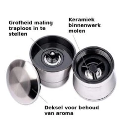 Peper En Zoutmolen Set Van RVS Stainless Steel Met Gehard Glas Smal -Merkloos Winkel 1200x1200 2889