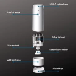 GOV Elektrische Peper- En Zoutmolen Set Zwart Oplaadbaar - Pepermolen - Kruidenmolen 9 GOV Elektrische Peper- En Zoutmolen Set Zwart Oplaadbaar - Pepermolen - Kruidenmolen -Merkloos Winkel 1200x1200 2925