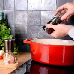 Peper En Zoutmolen Set Van 2 - Pepermolen En Zoutmolen Zwart - Gunmetal RVS - Verstelbare Maalgraad - Bamboe Houder -Merkloos Winkel 1200x1200 2939