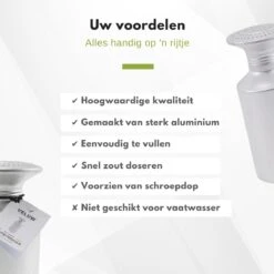 Veluw Zoutstrooier Aluminium - Professionele Zoutstrooier Horeca - Met Schroefdop - Ø8x(H)19,5cm -Merkloos Winkel 1200x1200 2943