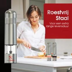 Aye Kitchen Peper En Zout Molen Set – Elektrisch – Voor Kruiden & Specerijen – RVS - Duurzaam -Merkloos Winkel 1200x1200 2955