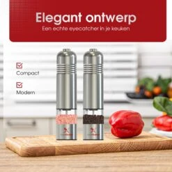 Aye Kitchen Peper En Zout Molen Set – Elektrisch – Voor Kruiden & Specerijen – RVS - Duurzaam -Merkloos Winkel 1200x1200 2956