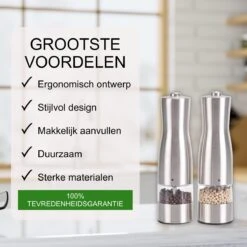 Pepermolen - Peper En Zoutmolen Set - Elektrisch - Inclusief Batterijen En Accessoires -Merkloos Winkel 1200x1200 2959