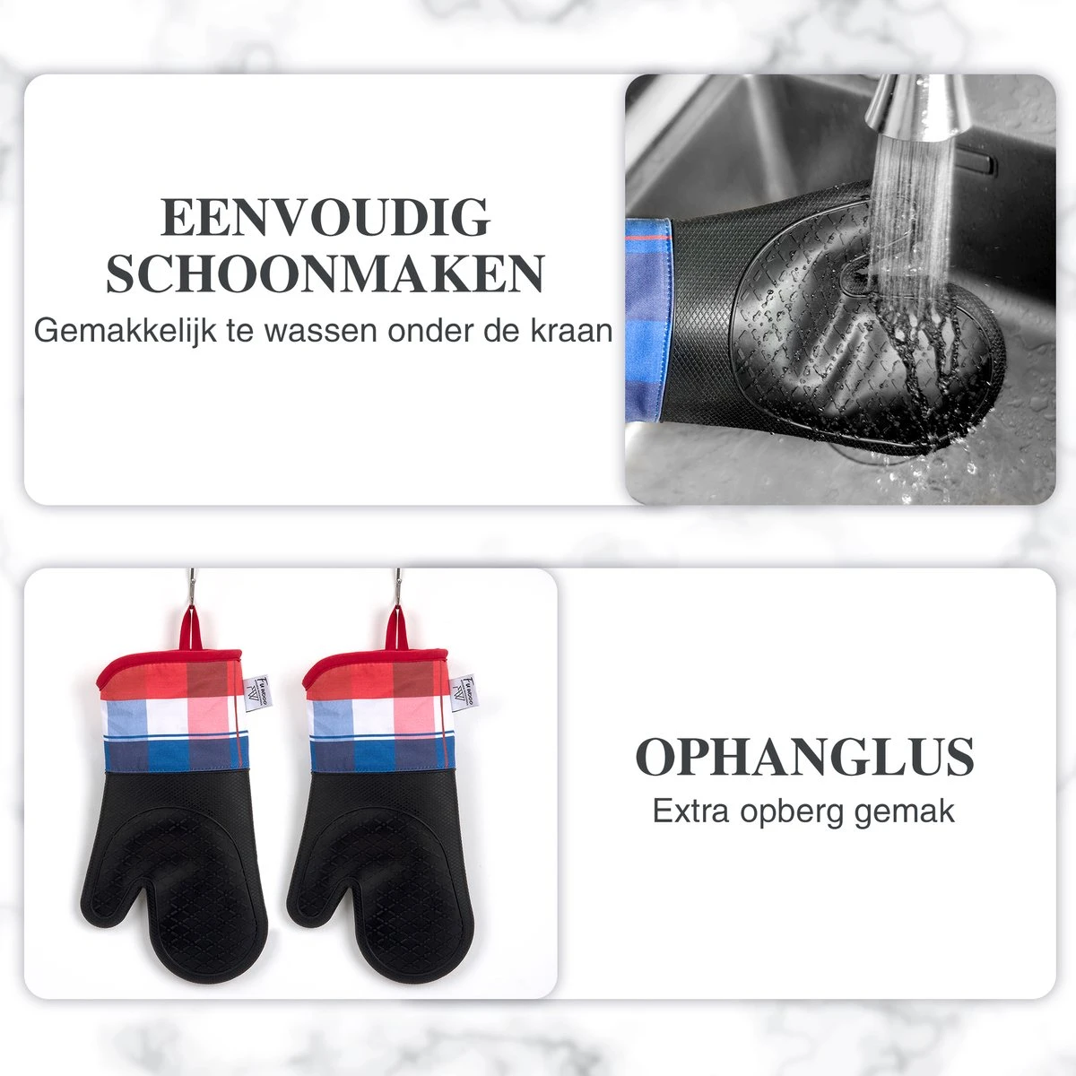 Fuwooo® Ovenwanten - Ovenhandschoenen - Siliconen - BBQ - Max 230°C 7 Fuwooo® Ovenwanten - Ovenhandschoenen - Siliconen - BBQ - Max 230°C - Afbeelding 7