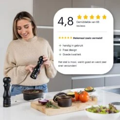 Deleca Luxe Peper En Zoutmolen Set - Met Geschenkdoos - Zout / Pepermolen - Rubberhout - Zwart & Goud 21 Deleca Luxe Peper En Zoutmolen Set - Met Geschenkdoos - Zout / Pepermolen - Rubberhout - Zwart & Goud -Merkloos Winkel 1200x1200 2982