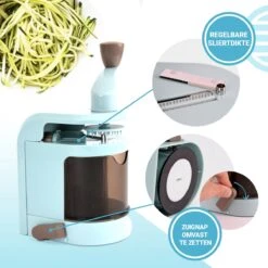 Qitch & Quisine Premium Spiraalsnijder + Borstel & Dunschiller – 4-in-1 Multifunctionele Groentensnijder – Groentenpasta/Groentenspaghetti Spiralizer – Vegetarische/Veganistische/Paleo/Low-Carb Recepten & Dieet -Merkloos Winkel 1200x1200 3016